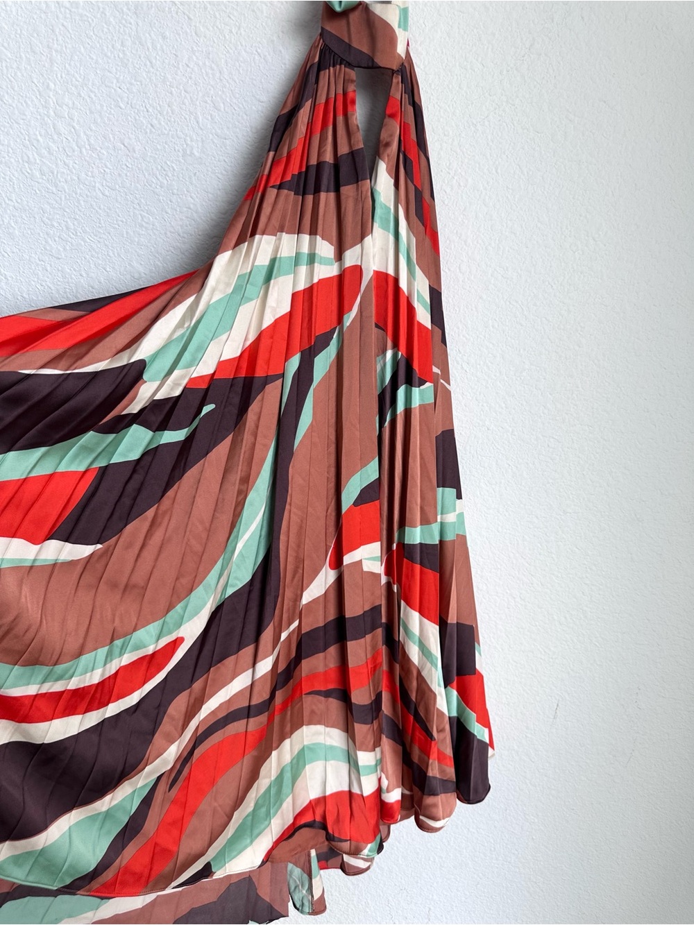 Anthropologie Halter Pleated Swing Mini fully lined Dress NWT Large - Picture 8 of 12